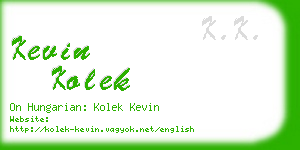 kevin kolek business card